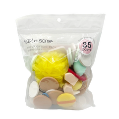Jaspon Set of 35 Beauty Tool Lucky Puff, Soft Makeup Sponge Puff Set With Bath Net And Eyelashes Curler, Women Makeup Beauty Tool