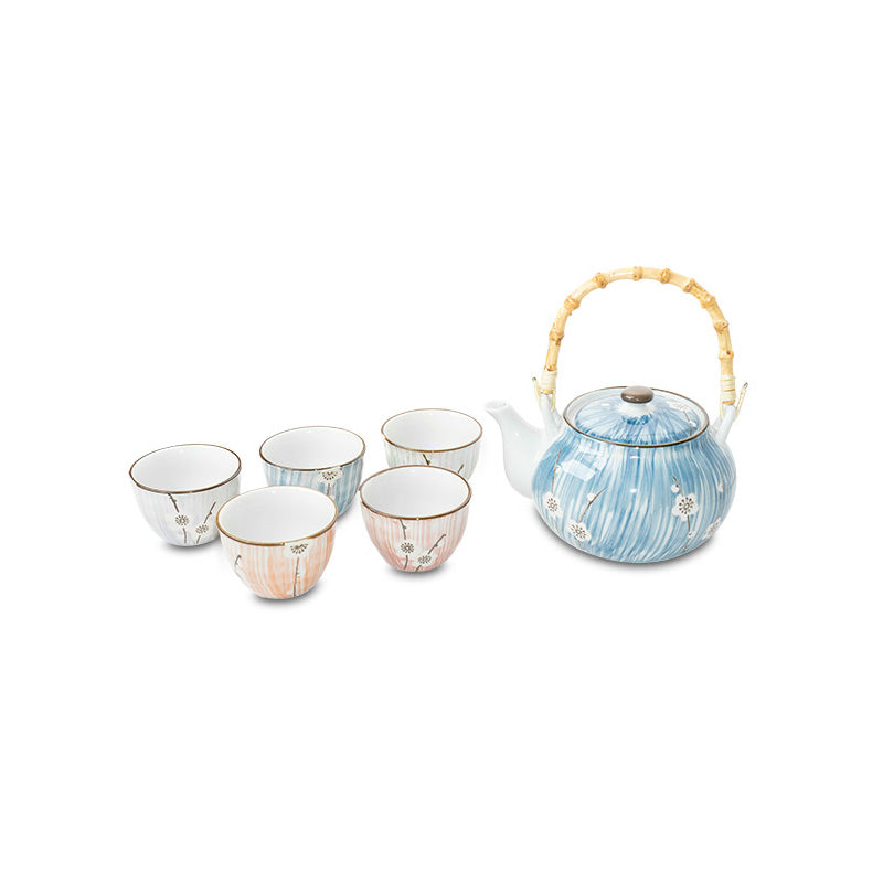 6-pc Colour Plum Tea Set