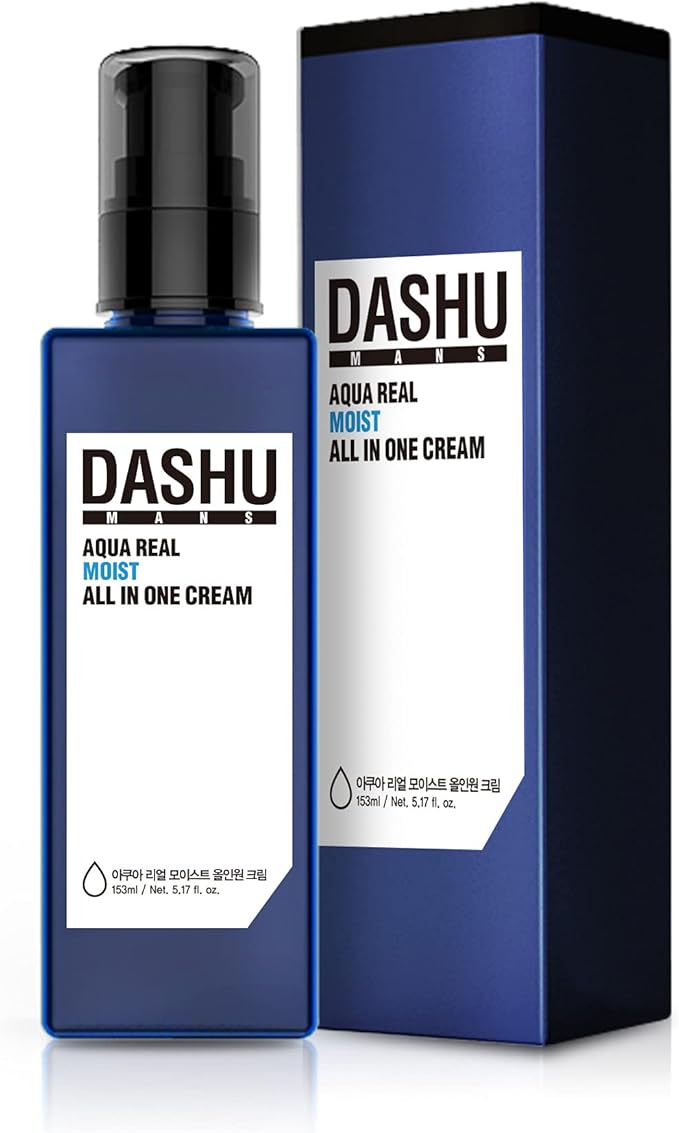 DASHU Aqua Deep Real Moist All in One Cream for Men 5.17oz – Anti-Wrinkle, Face Moisturizer Lotion