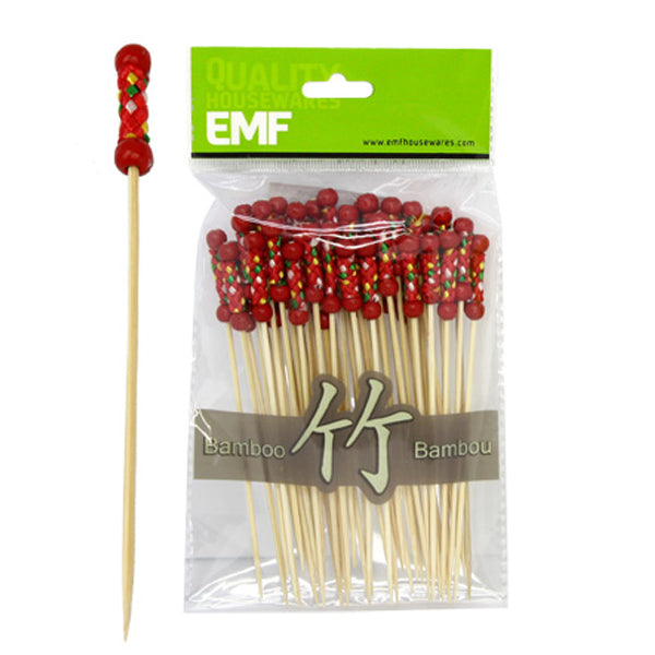Bamboo Skewer Double Beaded 12cm