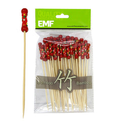 Bamboo Skewer Double Beaded 12cm