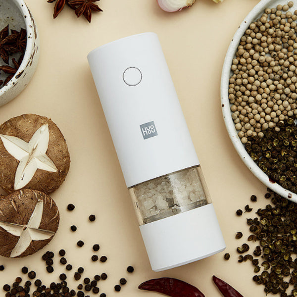 HUOHOU Electric Salt and Pepper Grinder-White