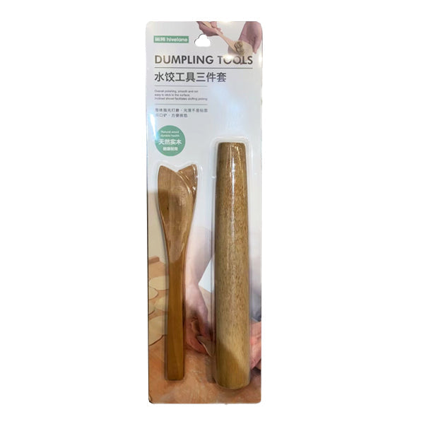 Hivelane Dumpling Tools-Natural Wood