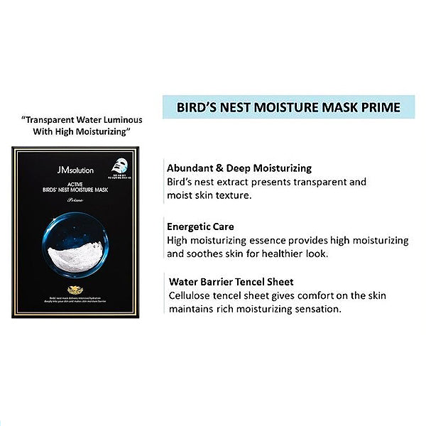 JM Solution Active Bird's Nest Moisture Mask 10Pcs