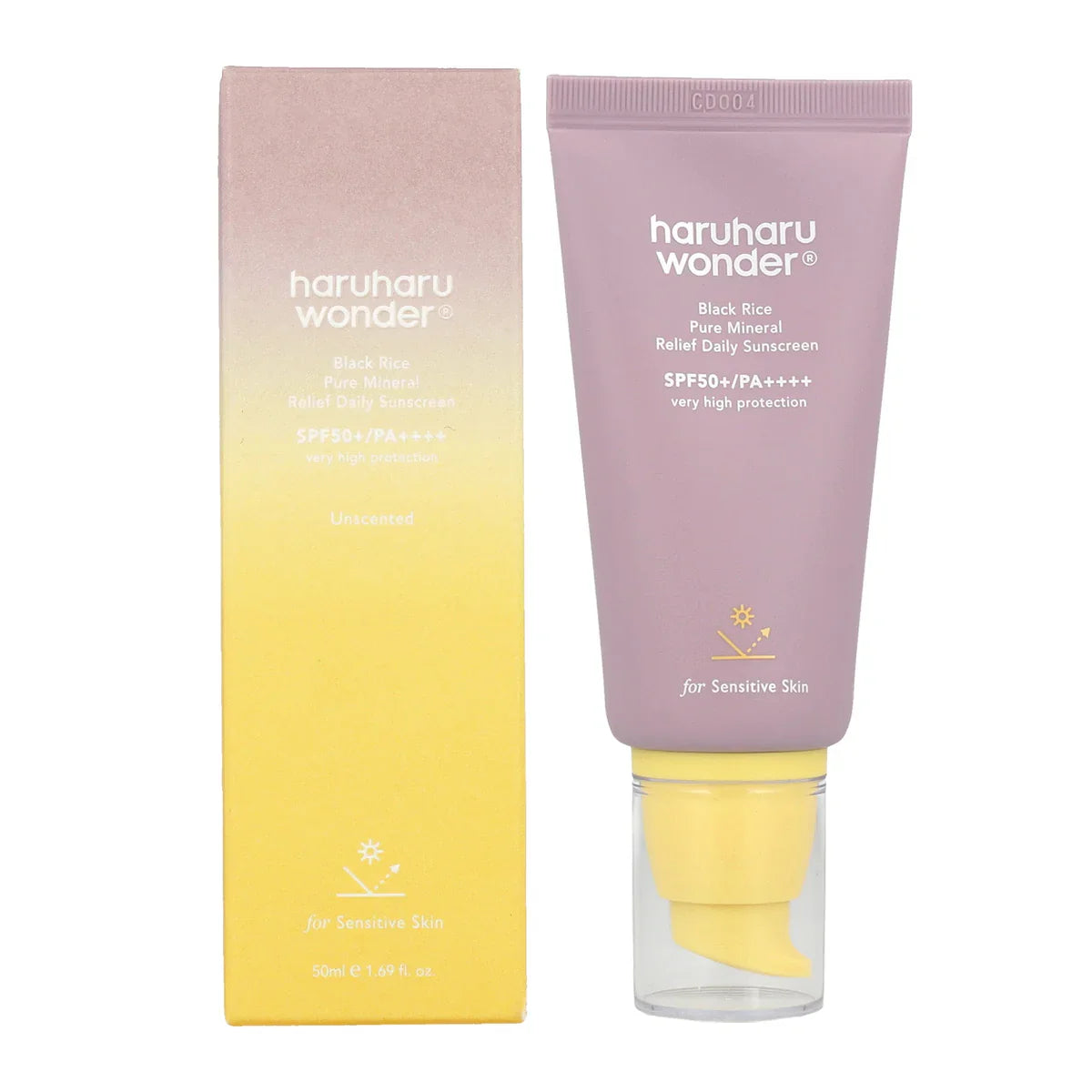 Haruharu wonder Black Rice Pure Mineral Relief Daily Sunscreen SPF50+ PA++++ 50ml