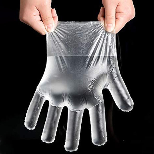 Chahua Disposable Glove Clear Plastic Gloves 100pcs