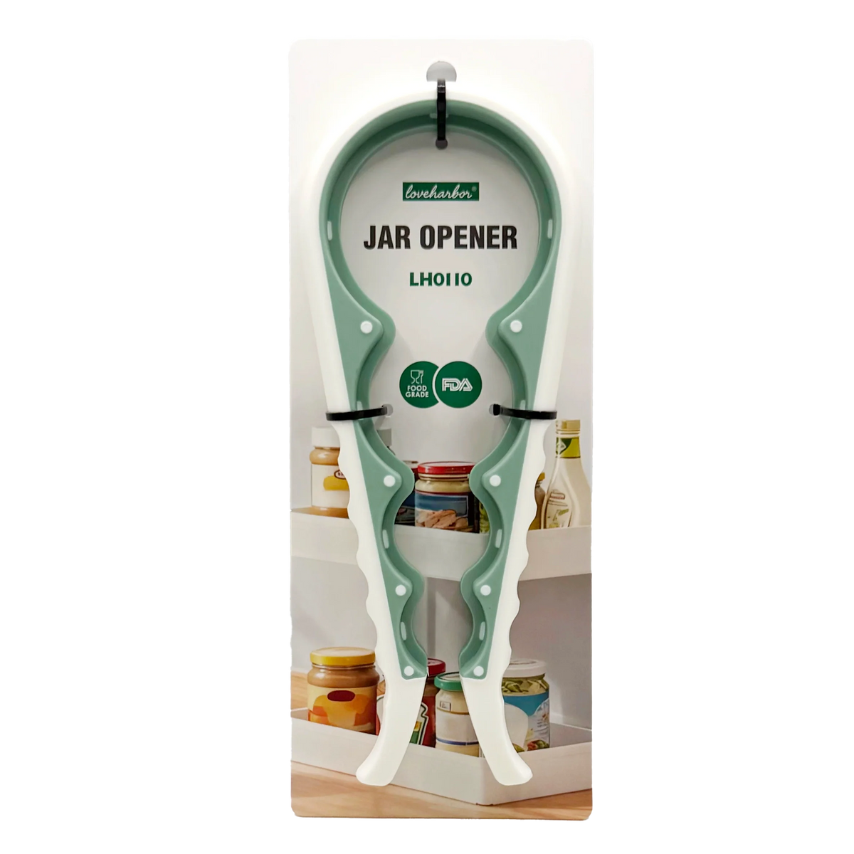 Jar Opener 5 in 1 Multi Function Can Opener Bottle Opener Kit with Silicone Handle